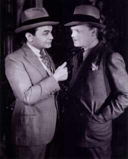 Hollywood gangsters Edward G. Robinson (left) and James Cagney.