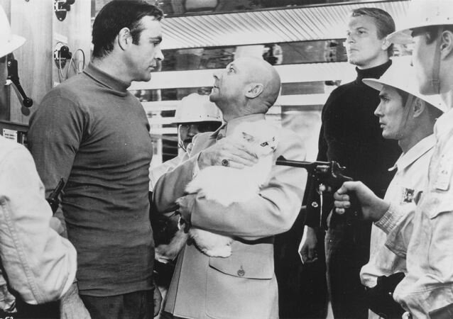 Bond meets Blofeld. Bond meets Blofeld.
